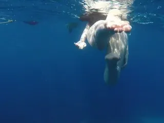 Marilyn Swimming Uncensored 💙 Blue Page