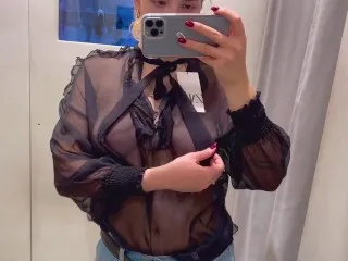 See-Through Black Blouse Try-On: Transparent Blouse Haul