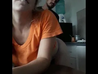 Real Amateur Argentine Rubia Takes Mate While Boyfriend Watches