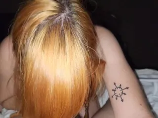 Redhead Goth Amateur P.O.V. Sucks & Swallows Hardcore Fucking