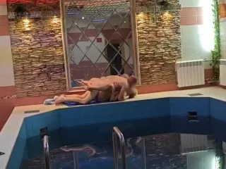 Blonde Gets Roughly Fucked in Sauna