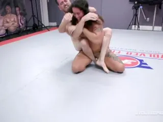 Miss Demeanor vs Chad Diamond - Raw Nude Wrestling, Choking & Hardcore Fucking