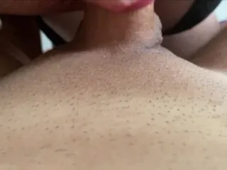 Blindfolded GF Deepthroats to Facial