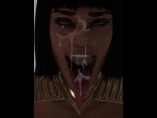 Egyptian Goddess Facial - Vertical SFM, Big Cumshot