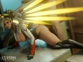 Mercy Rough Doggy Style on Table (GrandCupido Overwatch)