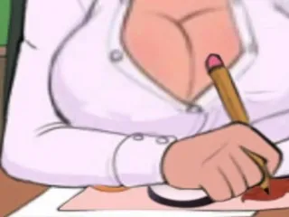 Animated Big Booty Nun Spanks Schoolgirl Scene