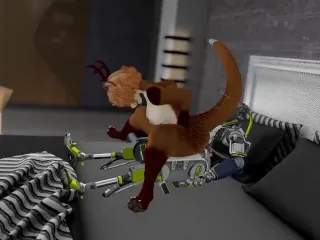 Fucking Otter Babe with Robot - 2nd Life Yiff