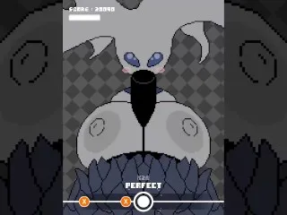 Big Butt White Hollow Knight Lady in Beatbanger - Banging Hard