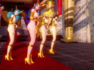 [MMD][Explicit] EXID - Ah Yeah (Soraka, Gwen, Ahri, Xayah, Lulusa) Strip Version