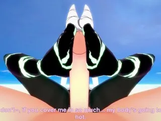 Hazbin Hotel's All Footjob Hentai - Beach Episodes POV