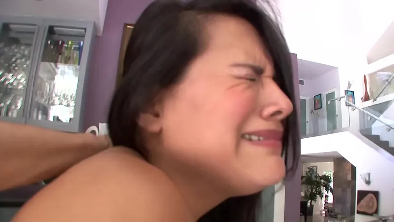 18 YO Latina Stepsis Swallows Cum After Hard Fuck
