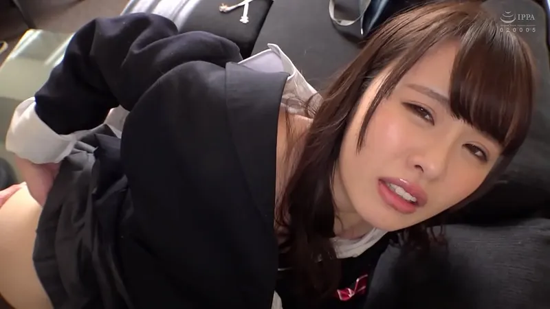 18 YO JK's Intense Reverse Cowgirl Vibe Climax - Hot Uniformed Girl with Bare Legs & Big Ass
