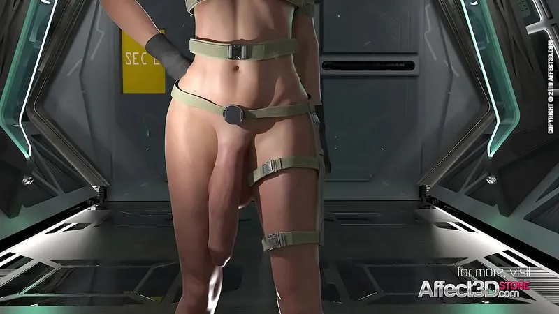 3D Animation: Big Tits Futanari Babes - Group Sex in Spaceship