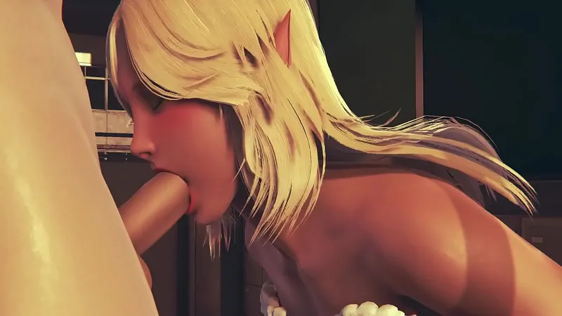 Santa's Elf Blowjob & Facial - Merry Christmas 3D Animation