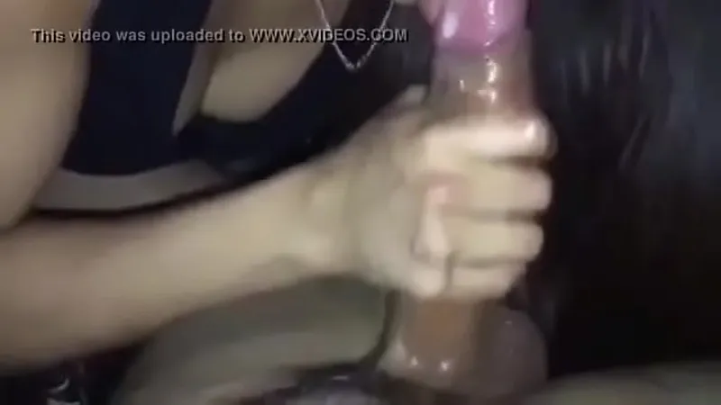 Sucking hot lover's cock