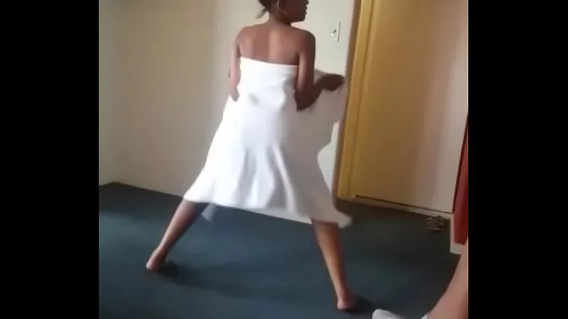 South African Girl Strips & Dances
