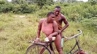 Fat Ebony got bangged in the woods