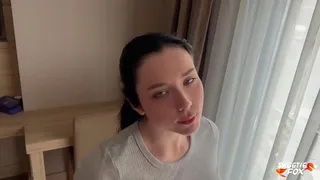 Got Gorgeous Brunette Deepthroat and Hard Fucking with Oral Creampie