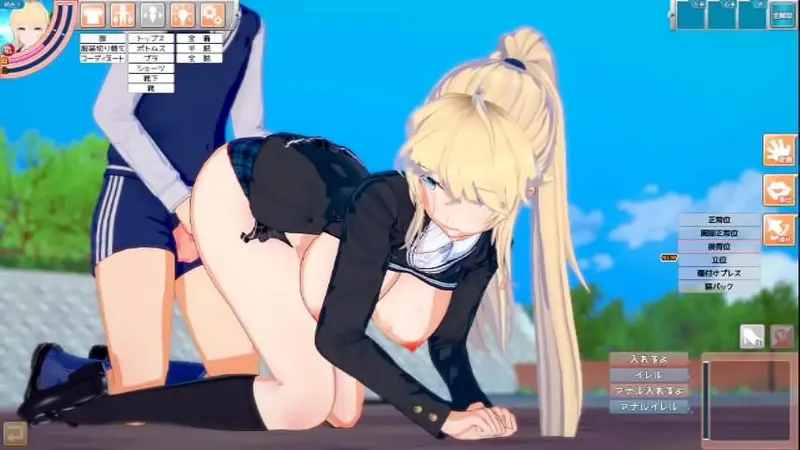 [Blonde Returnee - Big Boobs Eroge Koikatsu! Handjob & Blowjob] 3DCG Anime Videos