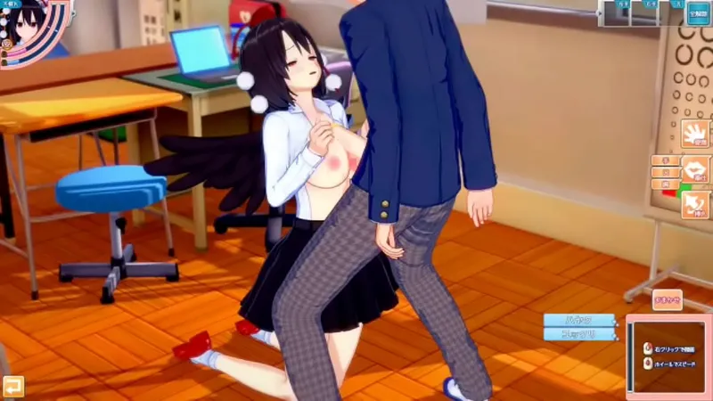 [Touhou Project!] Marubun's Handjob-Blowjob Service After Boob Rubbing - Big Tits Anime Hentai Game