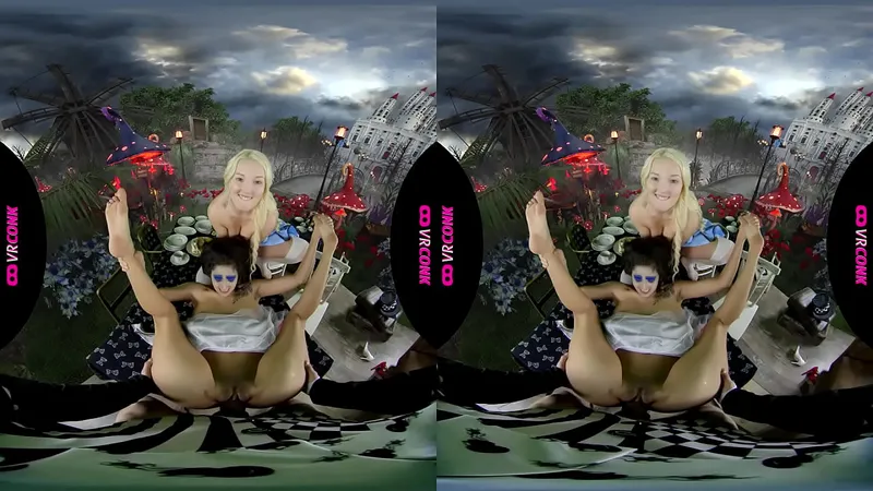VR Pov 3way Alice XXX Parody