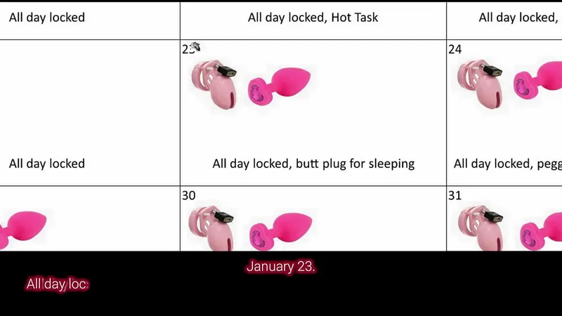 January 14, 2021 Male Chastity Sched - Intense Tasks