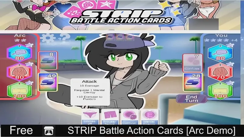 Strip Battle: NSFW 2D Anime Card Game, Eroge & Hentai Voiced Action