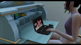 She eats my pussy when she sees me naked in the kitchen