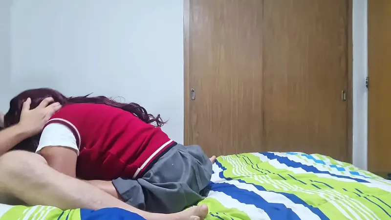 Public Institute Slut Sucks Boyfriend to Cum