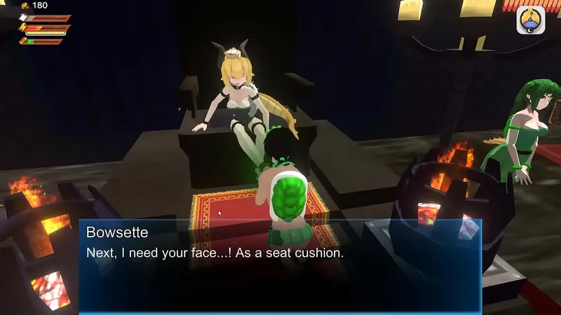 Femdom University: Bowsette Toilet Domination Scene