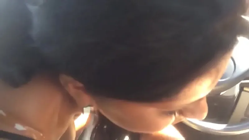 Brunette MILF's Sensual Blowjob in Car - Found on DateFuck Club