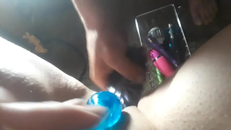 Hardcore GF Doubles up with Dildos