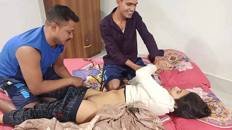 Shathi Khatun, Hanif, Shapan Pramanik - Intense Threesome with Foreplay, XXX Porn