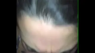 amateur brunette wife gives sensual blowjob