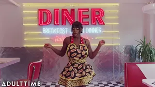 Ebony Mystique Tries SQUIRTING At Work!