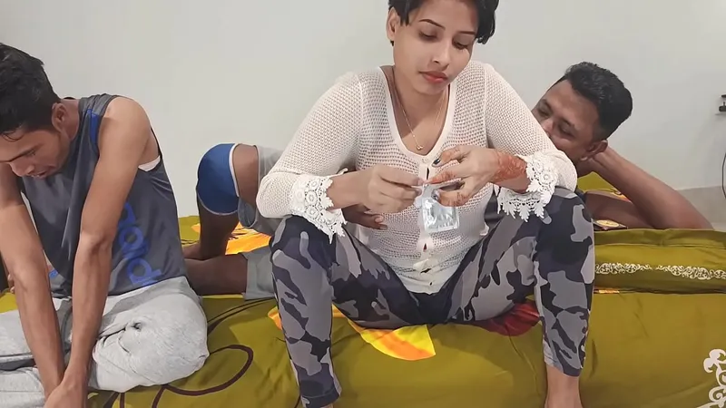 Shathi Khatun, Hanif & Shapan Pramanik in Passionate BBC Threesome - Foreplay, Fingering, Blowjobs, Pussy Licking, Nipple Play. XXX Amateur Threesome