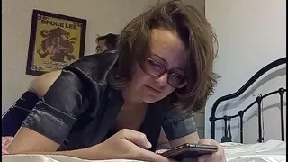 White Amateur Homemade Couple, Satin Lingerie (Panties, Clothed sex), Heels & Stockings, Blowjob, RimJob, Sucking Dick, Licking Cock