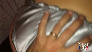 White Amateur Homemade Couple, Satin Lingerie (Panties, Clothed sex), Depthroat, Spanking