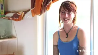 Ersties: Amateur Babe Strokes Her Hairy Pussy