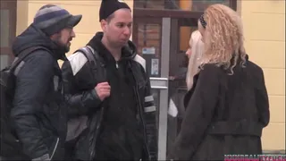 Amateur guy taste nice shaved pussy in fuck bus, facial cum included