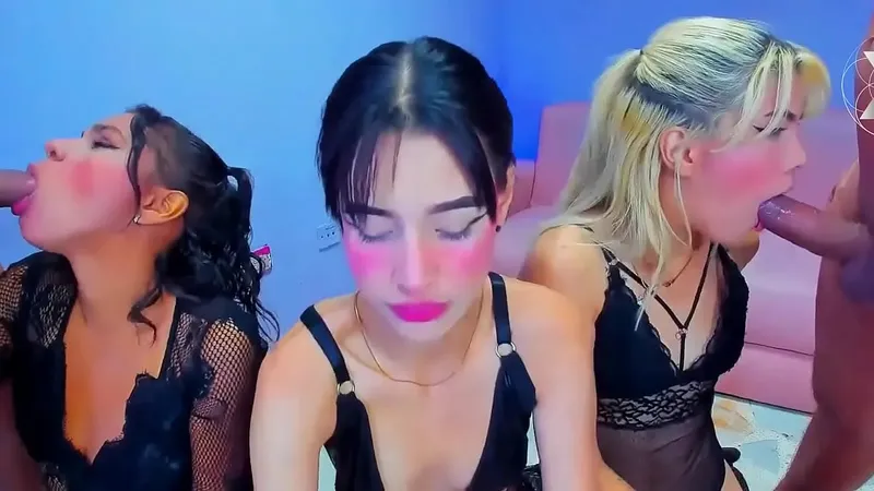 Blonde/Brunette Throat-Fucking Sluts