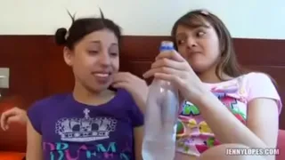 Jenny plays with a friend in her room