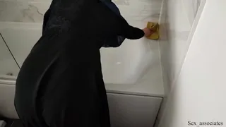 Muslim housekeper gets her first ass fuck