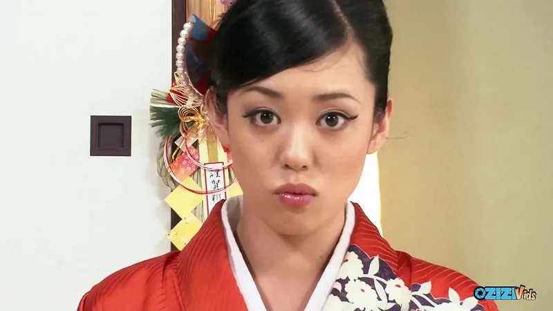 Asian Brunette Kimono Craves Raw Sex, Internal Load