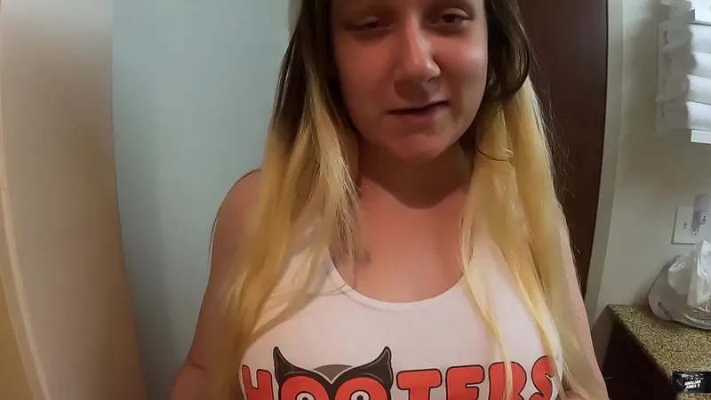 Pregnant Hooters Slut Sucks & Swallows Hardcore