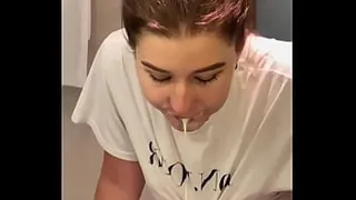 Blowjob in the bath while brushing your teeth.  cum on face