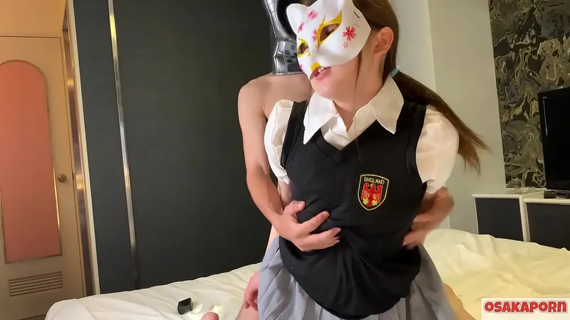 Sakura 7 Osakaporn: Cute Asian Babe Rides & Moans in School Costume