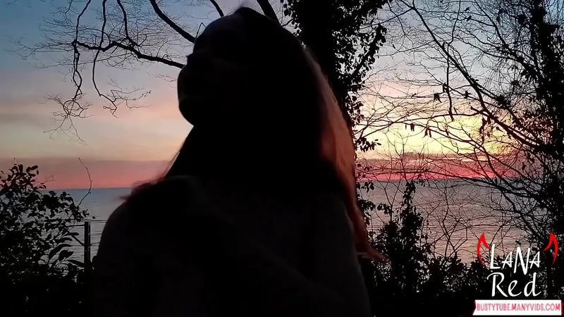 Lana Red: Bare Tits, Titjob, PUBLIC Blowjob -> Cums on Sea