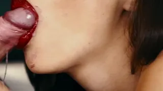 Amazing Close up Deeptroth Blowjob for Your Big Dick - Huge Cumshot in Mouth