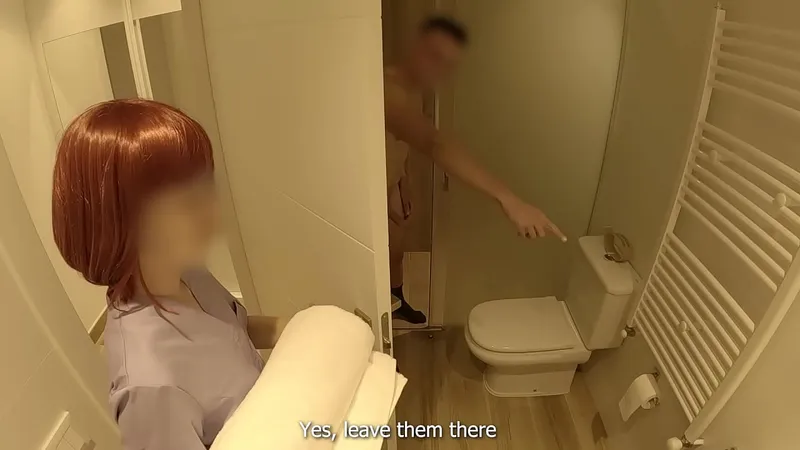 Room Service Vixen Gives Surprise Blowjob & Finishes Me Off - Daring Masturbate Escape
